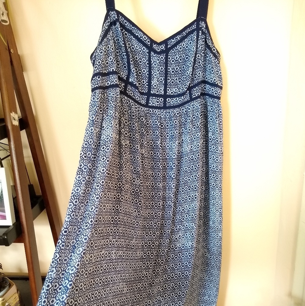 Torrid blue & white maxi